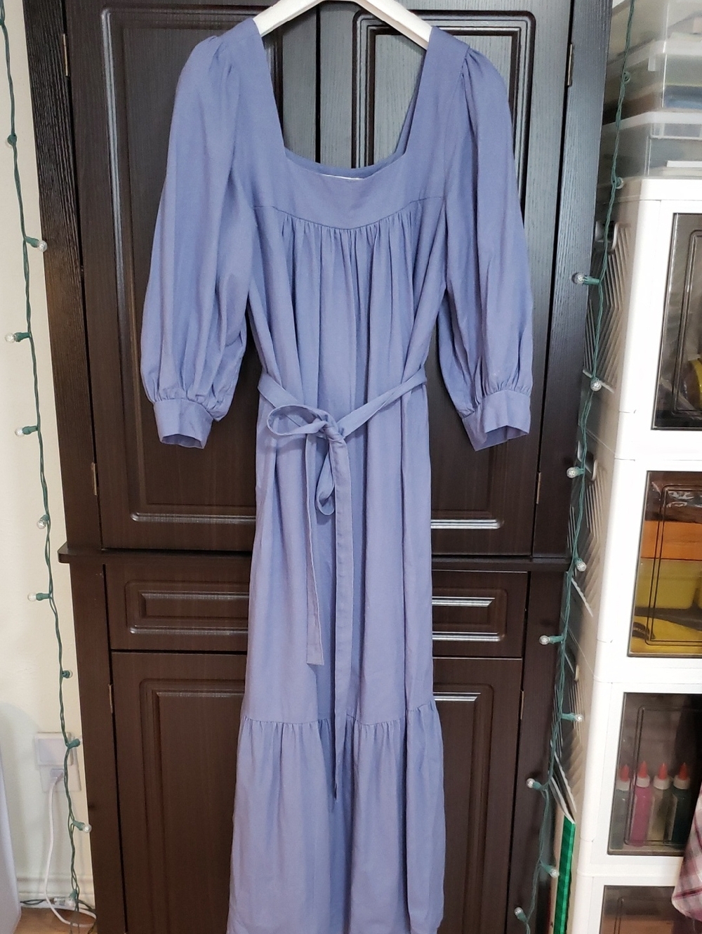 Christy Dawn Bianca Dress In "Cerulean Linen" , Size M - Picture 3 of 7